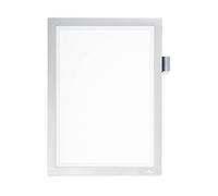 Durable Magnetic Frame Duraframe Note A4, Silver | Magnetic Attachment, Includes Pen Holder, Open Front for Writing Directly on the Paper Insert, Made in Poland