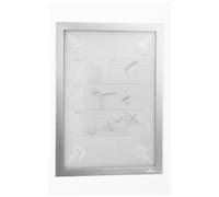 Durable Magnetic Frame Duraframe Wallpaper A4, Silver, Self-Adhesive | Removable Self-Adhesive Strips for Sensitive Surfaces, No Damage to Painted Walls or Wood, Repositionable, Made in Poland