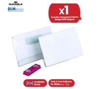 Durable Magnetic Name Badges 25 Pack with Inserts 54 x 90 mm for ID & Events