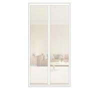 Durable Magnetic Screen Door with Full Frame Hook, Automatic Closing Fiberglass Mosquito Net for Kitchen, Living Room & Indoor Use, White, 80x210 cm