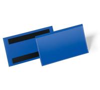 Durable Magnetic Ticket Holder Document Pockets | 50 Pack | 150 x 67mm | Blue