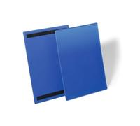 Durable Magnetic Ticket Holder Document Pockets - 50 Pack - A4 Blue