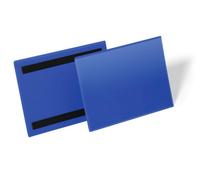 DURABLE Magnetic Document Sleeve A5 Landscape PP – Pack of 50, Dark Blue