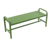 Durable Metal Aluminium Garden Bench with Armrests, Comfortable Slatted Design for Outdoor Patio, Lawn, Porch, Backyard, and Balcony Seating