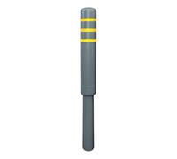 Durable Metal Bollard Post for Traffic Control - Parking Barrier for Driveways and Construction Sites(1pcs)