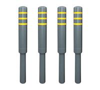 Durable Metal Bollard Post for Traffic Control - Parking Barrier for Driveways and Construction Sites(4pcs)