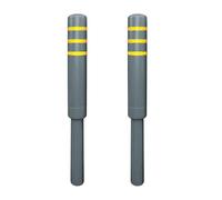 Durable Metal Bollard Post for Traffic Control - Parking Barrier for Driveways and Construction Sites(2pcs)