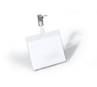 Durable Metal Clip Name Tag ID Badge Card Holders + Inserts | 5 Pack | 60 x 90mm
