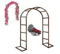 Durable Metal Garden Arch 2.4M x 2.0M for Climbing Plants, Black Pergola Trellis for Roses, Wedding Decor, Outdoor Arbor (W80 x H220cm)