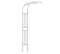 Durable Metal Garden Arch for Climbing Plants Elegant HalfArc Wedding Arbor Rose Support White & Black Trellis 1.5m x 2.4m Outdoor Decoration