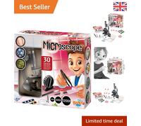 Durable Metal Microscope with LED Light - 30 Experiments for Young Scientists 8+