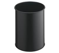 Durable Metal Waste Bin 15L Black