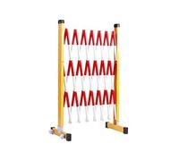 Durable Metal Telescopic Roadblocks 1.2x7m - Snap-fit Design Multi-directional Fixation Movable Traffic Control Barriers for Enhanced Road Safety & Traffic Management