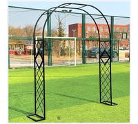 Durable Metal Wedding Arch Arbor Sturdy Garden Trellis for Climbing Plants Black Rose Lattice for Yard & Bridal Party Decor (W300xH230cm/118x91in)