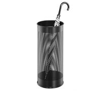 Durable Umbrella Stand in Black - Made From Strong Stainless Steel - Perforated Design To Help Air Flow & Drying - 28.5 Litre Capacity
