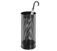 Durable Modern Perforated Metal Umbrella Stand - 29 Litre Black