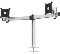 Durable Monitor Mount Pro for 2 Screens, Through-Desk Clamp, VESA Mount | Height Adjustable Holder for 21 to 27 Inch Screens, Holds up to 8kg, 360 Degree Rotation, Tilt and Swivel, Made in Germany