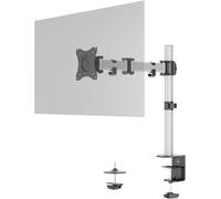 Durable Select Monitor Mount Desk Clamp For 1 Screen - 13 - 27" - Gloss Silver, Silver