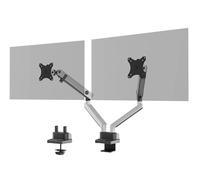Durable Monitor Mount Select for 2 Screens - Monitor Stand with Clamp for Desks - VESA 75/100 - For Screens Upto 32 Inches - Height Adjustable, Rotate & Tilt - Securely Holds Screens Upto 8KG