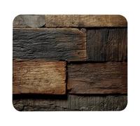 Durable Mouse Pad Custom Personalized Vintage Brown Wood Picture Mouse Mat Keyboard Pad 25x30cm for Work,Studying,Typing