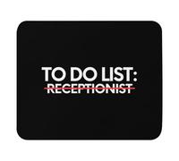 Durable Mouse Pad, Funny to Do List Receptionist Retirement Retired Job Working Gaming Mousepad Soft Desk Pad 25X30cm for Work Studying Gamer