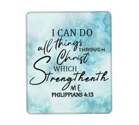 Durable Mouse Pad, I Can Do All Things Through Christ Office Mousepad Comfortable Desk Pad 25X30cm for Laptop Typing Computer