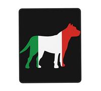 Durable Mouse Pad, Patriotic Dog Italian Flag Mouse Mat Modern Keyboard Pad 25X30cm for Studying Typing Gamer