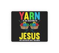 Durable Mouse Pad, Sewing Quilter Prayer Religious Writ God Worship Blessing Sermon Mousepads Non-Slip Desk Mats 25X30cm for Office Work Studying