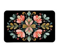 Durable Mouse Pad Watercolor Flower Pattern with Boho Folk Art Mousepads Keyboard Pad 25x30cm for PC,Computer,Work
