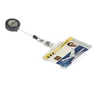 DURABLE Name Badge Badge Reel and Snap Fastener 9 x 9 cm PS (Polystyrene) Pack of 10
