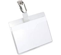 DURABLE Name Badge Clip 9.5 x 7.5 cm PVC (Polyvinyl Chloride) Pack of 25