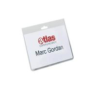 Durable Name Badge ID Card Holders + Insert Cards 60x90mm Pk20 8135/19
