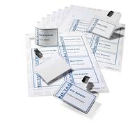 Durable Name Badge Set Visitor Assorted 20 Badges 60 x 90 mm and 4 Insert Sheets