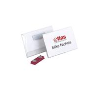 Durable Name Badges Magnetic Transparent 54x90mm