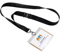Durable Name Tags With Textile Band 60 X 90Mm 5 Pieces In Black