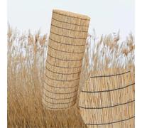 Durable Natural Bamboo Fencing Rolls - UV Protected Outdoor Garden & Balcony Decor, Stylish Black Line Design, 70x800cm - Eco-Friendly Privacy Solution