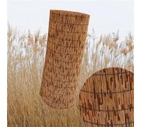 Durable Natural Bamboo Garden Fencing Rolls - UV Protection for Outdoor Patio & Balcony, Carbonized Black, 120x800cm - Eco-Friendly