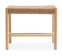 Durable Natural Rope Weave Small Bench, Solid Wooden Frame Garden Bench For Livingroom, Versatile Bench Premier Housewares Natural One Size