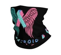 Durable Neck Gaiter,Thyroid cancer awareness Ribbon wing,Bandana Breathable Neck Scarf for Climbing Sports Running 26X30cm
