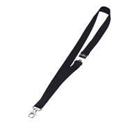Durable Textile Badge Lanyard 20mm Black, Pack of 10 8137/01