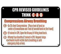 Durable No Rust Business Signincpr Open Airway Attempt Two Breathsrepeat Victim Breaths Vintage Look Metal Sign Funny Decor Metal Sign 8X12 Inches