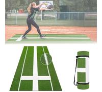 Durable Non-Slip Practice Mat for Softball Pitching and Baseball Hitting, Enhances Player Performance for Indoor and Outdoor Use