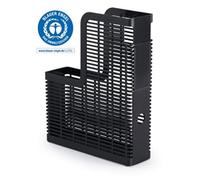 Durable Optimo Recycled Plastic Magazine Rack Desk File Organiser, A4 Grey