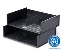 Durable OPTIMO Recycled Plastic Stackable Letter Tray File - A3 & A4 Grey Durable Charcoal M