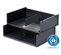 Durable OPTIMO Recycled Plastic Stackable Letter Tray File A3 and A4 Grey Single