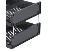 Durable OPTIMO Stainless Steel Letter Tray Risers Spacers | Silver