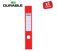 Durable Ordofix Self-Adhesive Spine Labels - Red - Pack of 10 - 60 mm Width 1-5