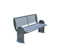 Durable Outdoor Metal Park Bench - Elegant 120cm Garden & Patio Chair with Backrest, Stylish Gray Design for Gardens, Patios, and Backyards