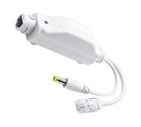 Durable Outdoor POE Splitter 48V to 12V Convert RJ45 Plug 10/100Mbps Poet Splitter for Speed CCTV and Access Points