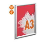 Durable Outdoor Snap Frame Weatherproof Poster Holder Notice Board | A3 Silver